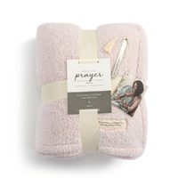 Demdaco Wrapped In Prayer - Blush Prayer Blanket