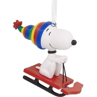 Hallmark Resin Hanging Ornament - Peanuts Snoopy on Sled