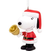 Hallmark Resin Hanging Ornament - Peanuts Snoopy Santa Bell Ringer