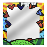 Romero Britto 24" Square Mirror - A New Day