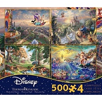 Thomas Kinkade Disney 4 x 500pc - V4