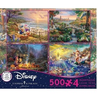 Thomas Kinkade Disney 4 X 500pc - S10