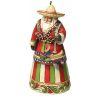 Jim Shore Heartwood Creek Christmas Around The World - Mexican Santa Hanging Ornament