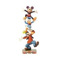 Jim Shore Disney Traditions - Goofy Donald and Mickey - Teetering Tower