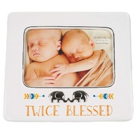 Demdaco Baby - Twice Blessed Silver Frame 4x6"