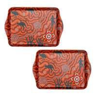 Ashdene Maarakool Art Scatter Tray Set of 2 - Fire-stick Farming