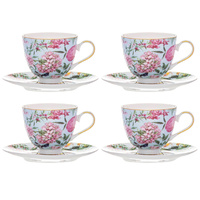 Ashdene Romantic Garden - Cup & Saucer Set of 4