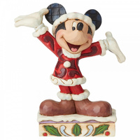 PRE PRODUCTION SAMPLE - Jim Shore Disney Traditions - Mickey Mouse Christmas Personality Pose - Tis A Splendid Season