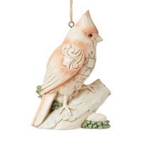 Jim Shore Heartwood Creek White Woodland - Cardinal on Branch Hanging Ornament