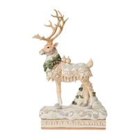 Jim Shore Heartwood Creek White Woodland - Reindeer Centrepiece