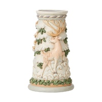 Jim Shore Heartwood Creek White Woodland - Deer Candleholder