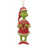 Dr Seuss The Grinch by Jim Shore - Grinch Holding Candy Cane Hanging Ornament