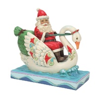 Jim Shore Heartwood Creek - Santa Riding a Swan