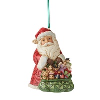 Jim Shore Heartwood Creek Worldwide Event Santa - Santa with Toys Hanging Ornament