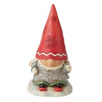 Jim Shore Heartwood Creek Gnomes - Gnome With Braids Skiing