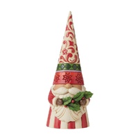 Jim Shore Heartwood Creek Gnomes - Tall Christmas Gnome with Holly