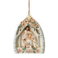 Jim Shore Heartwood Creek White Woodland - 2023 Nativity Hanging Ornament