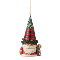 Jim Shore Heartwood Creek Gnomes - Highland Glen With Bells Hanging Ornament