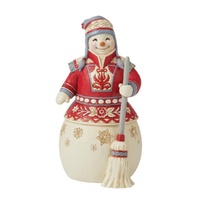 Jim Shore Heartwood Creek Nordic Noel - Snowman with Broom