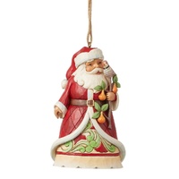 Jim Shore Heartwood Creek Worldwide Event Santa - Santa with Pear Tree Hanging Ornament