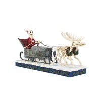 Jim Shore Disney Traditions - Nightmare Before Christmas 30th Anniversary - Jack Skeleton Sleigh