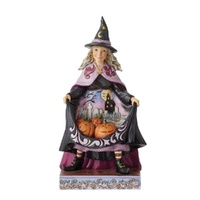 Jim Shore Heartwood Creek Halloween - Witch with Pumpkins Skirt