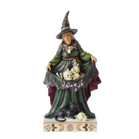 Jim Shore Heartwood Creek Halloween - Scary Witch with Skulls Skirt