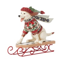 Jim Shore Heartwood Creek Highland Glen - Dog on Sled