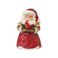 Jim Shore Heartwood Creek - Santa with Cardinal Mini Figurine