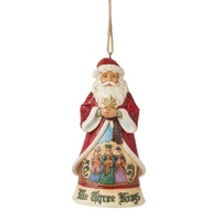 Jim Shore Heartwood Creek Song Series - We Three Kings Santa Hanging Ornament