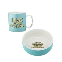 Porta Rover - I Just Want Snacks Mug & Bowl Set