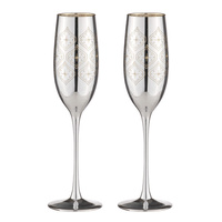 Tempa Estelle - Silver Champagne Glass 2 Pack