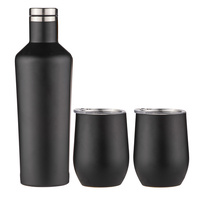 Tempa Aurora - Matte Black Portable Wine Gift Set