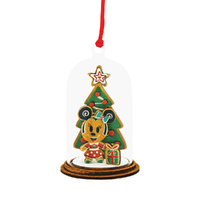 Disney Enchanting Hanging Dome Ornament - Minnie Mouse With Christmas Tree - Merry Christmas