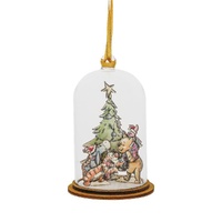 Disney Enchanting Hanging Dome Ornament - Winnie The Pooh - Altogether At Christmas