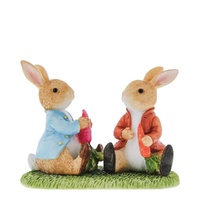 Beatrix Potter Peter Rabbit Mini Figurine - Peter & Benjamin Eating Vegetables