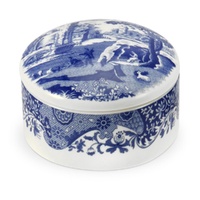 Spode Blue Italian - Round Trinket Box