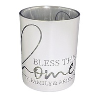 Religious Gifting Shine Bright Candle Holder - Bless This Home