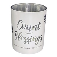 Religious Gifting Shine Bright Candle Holder - Count Your Blessings