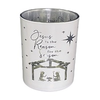 Religious Gifting Christmas Shine Bright Candle Holder - Nativity