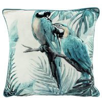 NF Living Velvet Cushion - Macaws 50x50cm