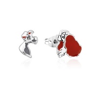 Disney Couture Kingdom - Lady & the Tramp Stud Earrings Silver