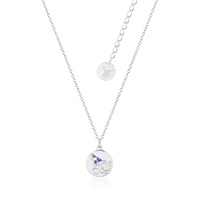 Disney Couture Kingdom - Fantasia - Sorcerer Mickey Medallion Necklace White Gold