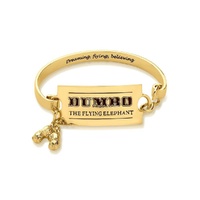 Disney Couture Kingdom - Dumbo - Flying Elephant Circus Ticket Bangle Yellow Gold