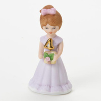 Growing Up Girls - Brunette Age 4 Cake Topper