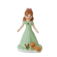 Growing Up Girls - Brunette Age 7 Cake Topper