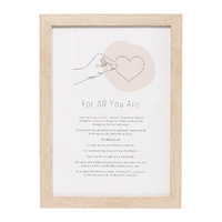 Splosh Gift Of Words plaque - For All You Are