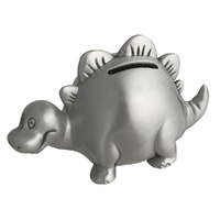 Russell Collection Money Bank - Pewter Finish Dinosaur