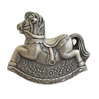 Russell Collection Money Bank - Pewter Finish Rocking Horse