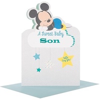 Hallmark Card - Disney Mickey Mouse Sweet Baby Son Card